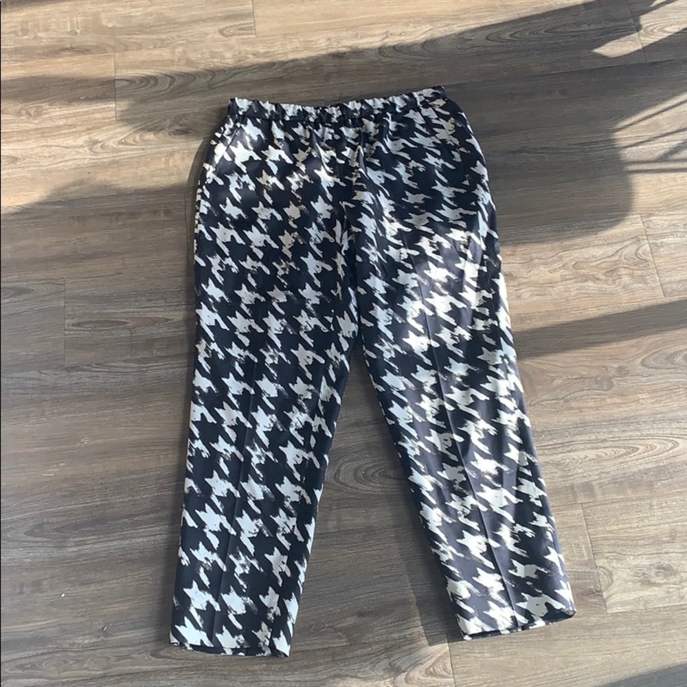 100% silk patterned dress pants